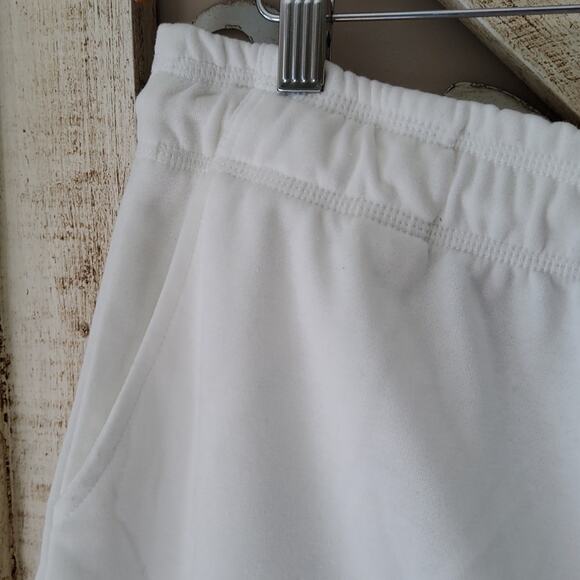 H by Halston Women's Drawstring Shorts Cotton Blend in White - Picture 4 of 6